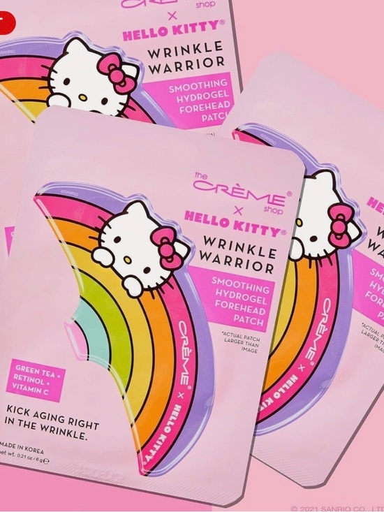 Hello Kitty Other - 3 Hello Kitty Pink Rainbow Wrinkle Warrior Forehead Patches